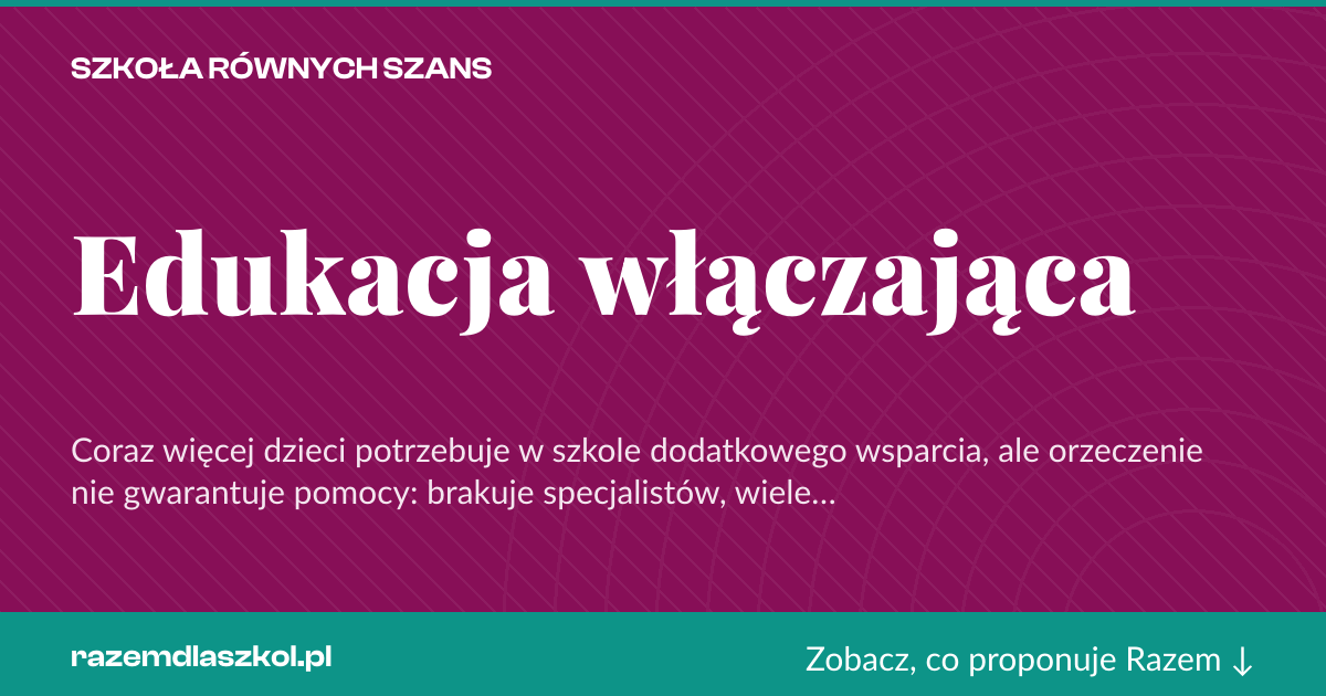 Karta social do udostępnienia: Edukacja włączająca